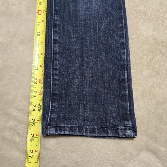 Talbots Dark Blue Straight Leg Jeans Womens Sz 4P(28) Florence Wash Blue Denim - Picture 6 of 9